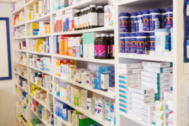 shelves stocked with popular health products